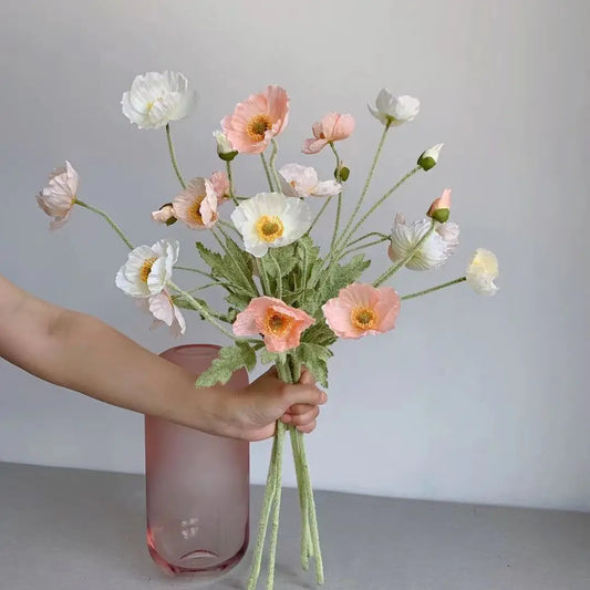 Elegant Artificial Poppy Bouquet