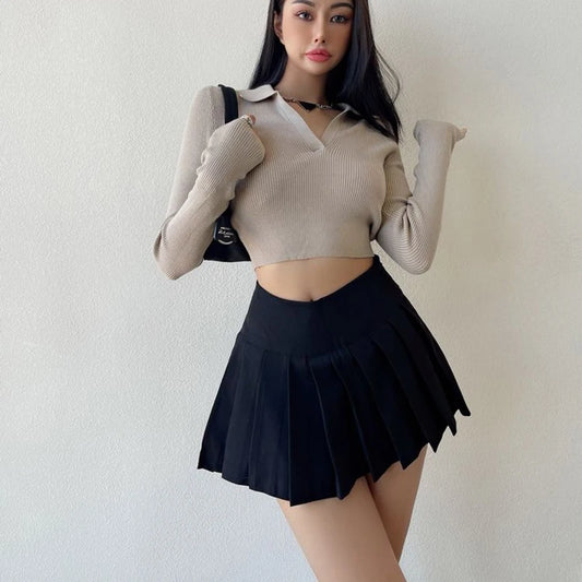 Fashion Pleated Mini Skirt