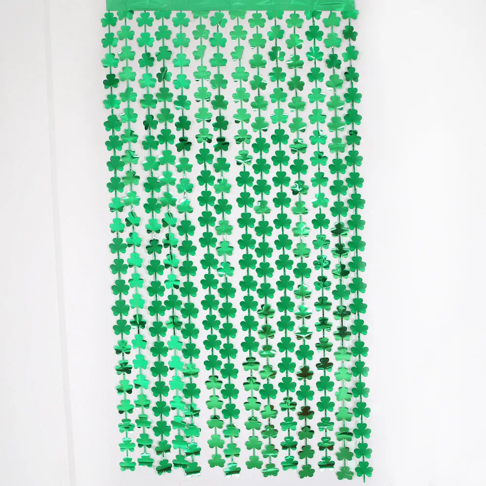 Green Clover Backdrop Curtain